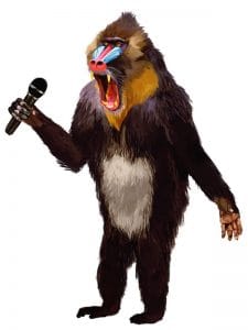 Public Address Announcer Baboon