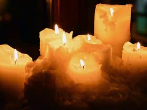 Public Address Announcer Melting Burning Candles