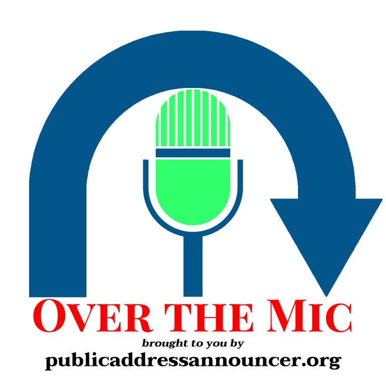 Public Address Announcer Over the Mic Store Logo