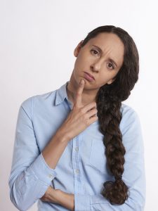 Public Address Announcer Contemplating Woman