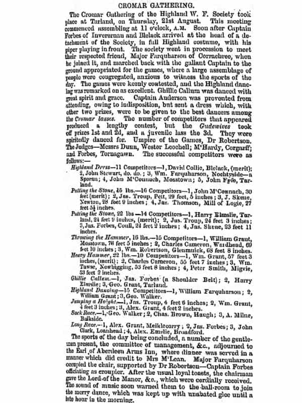 1851 Highland W. F. Society Gathering