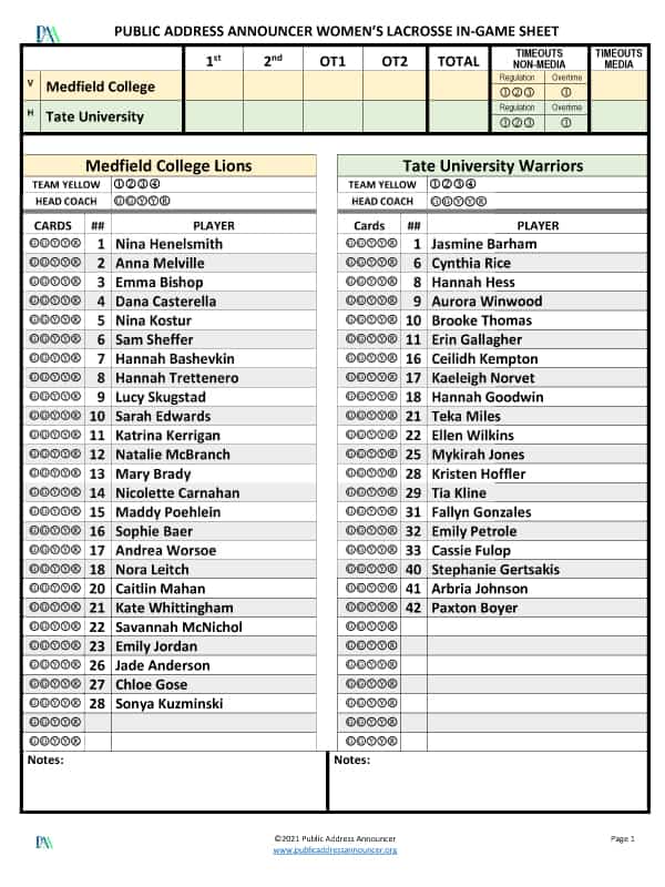 Women's Girls' Lacrosse