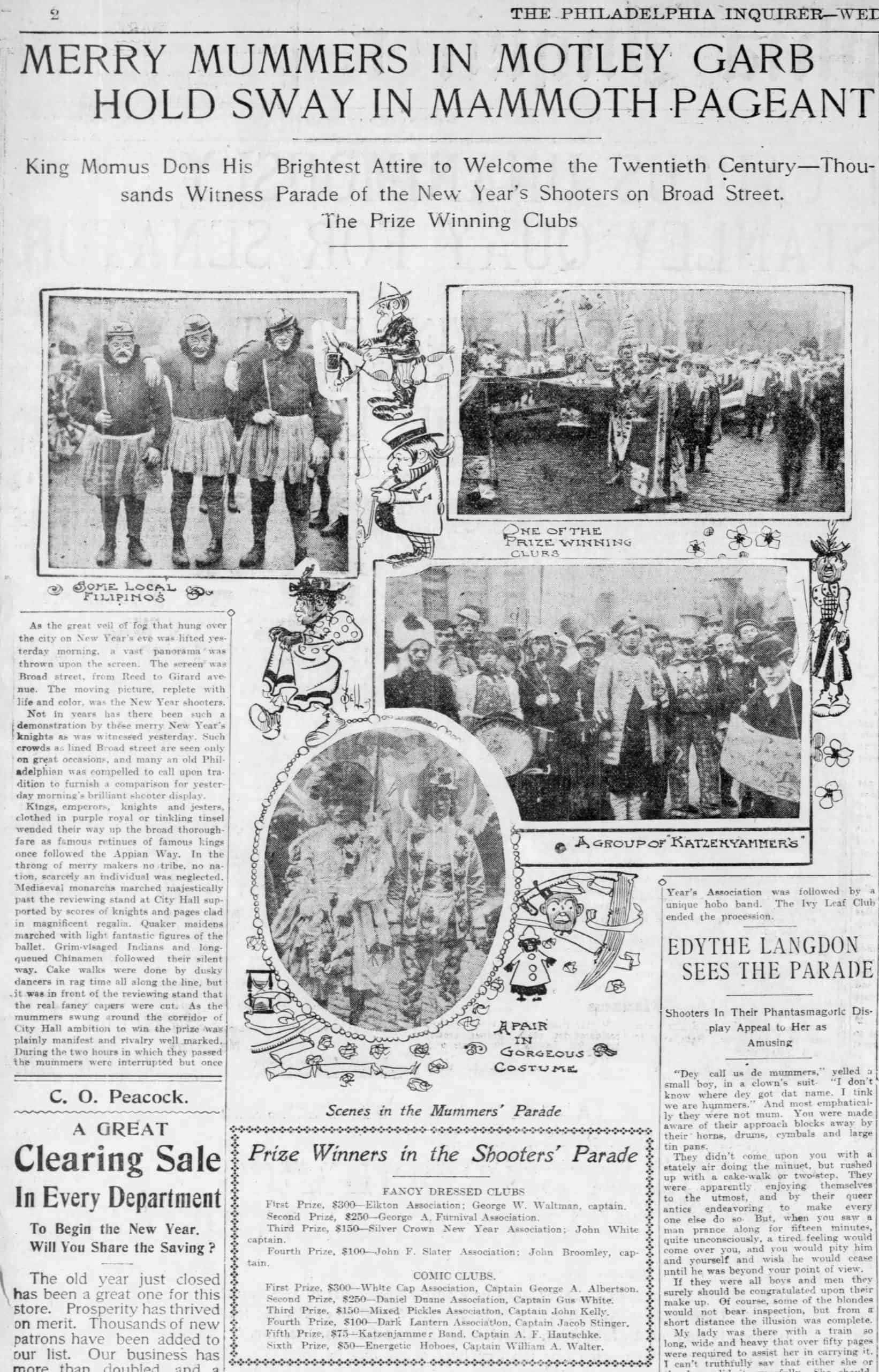 1901 Mummers Parade