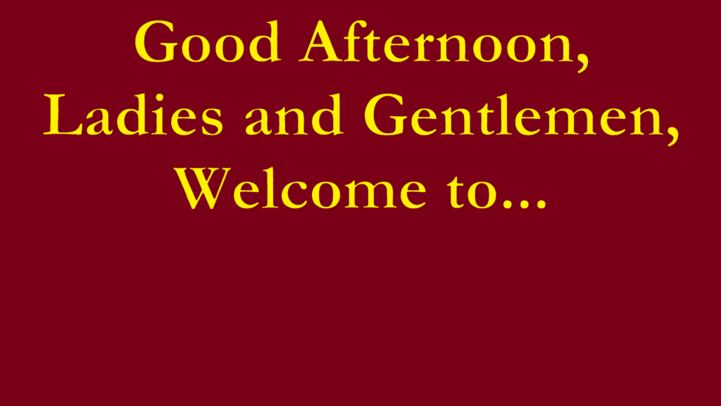 Sample Script Reads for Public Address Announcers