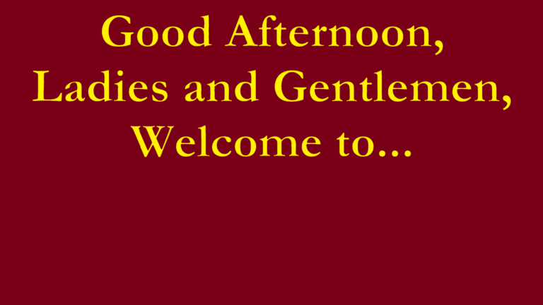 Sample Script Reads for Public Address Announcers